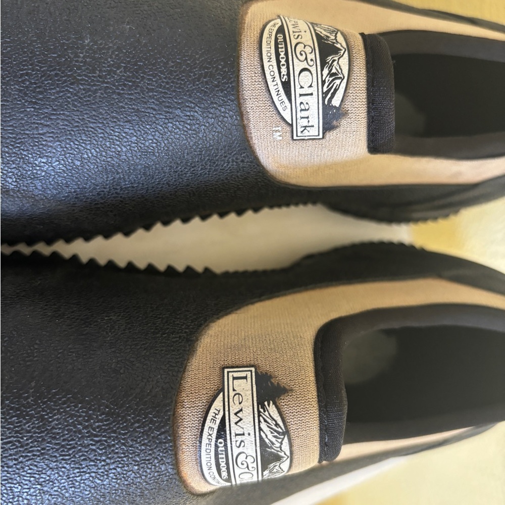 Lewis and Clark Men’s Black and Tan Slip-On Outdoor Loafers - Picture 2 of 5